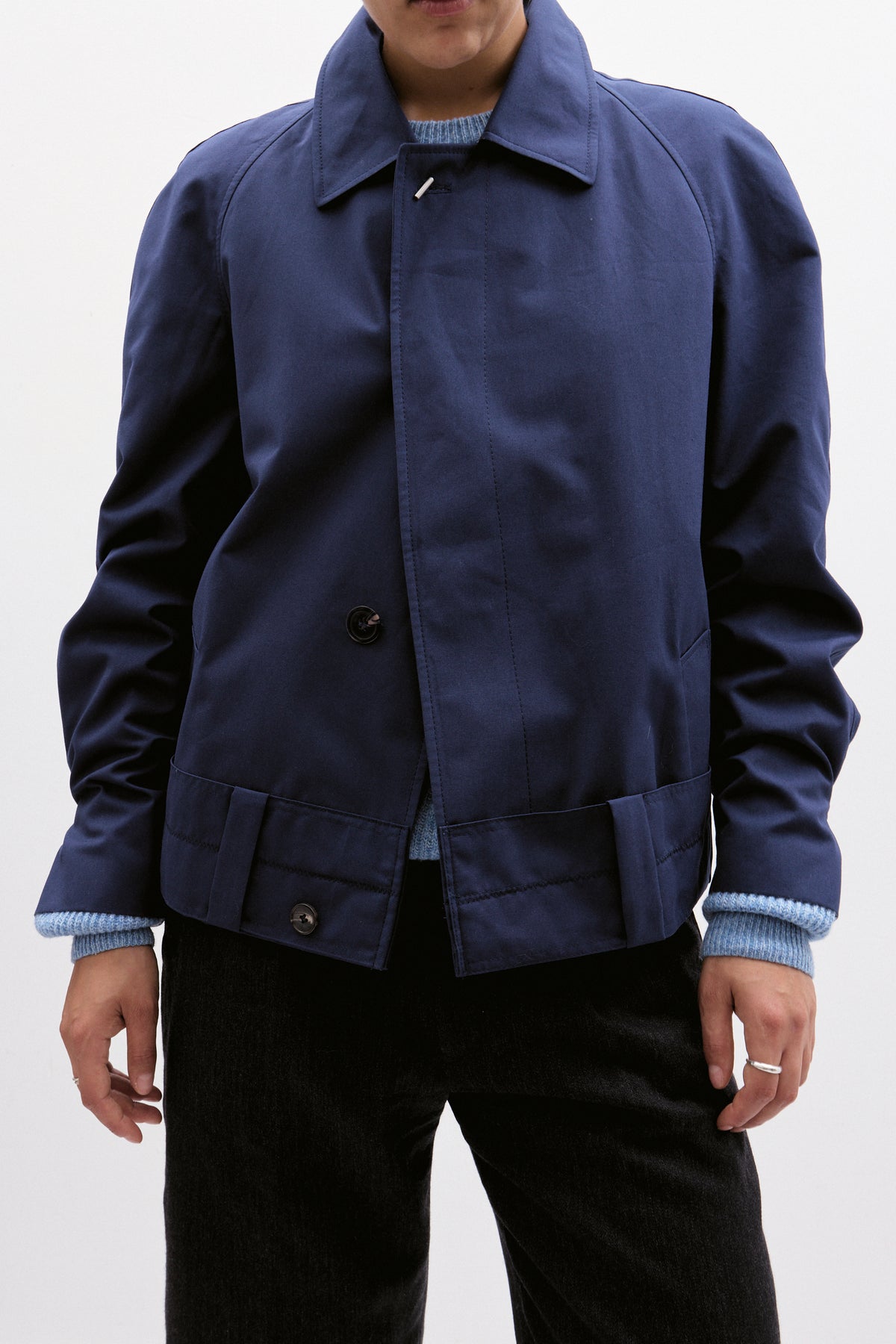 UPCYCLED BOMBER - NAVY (XS/S)