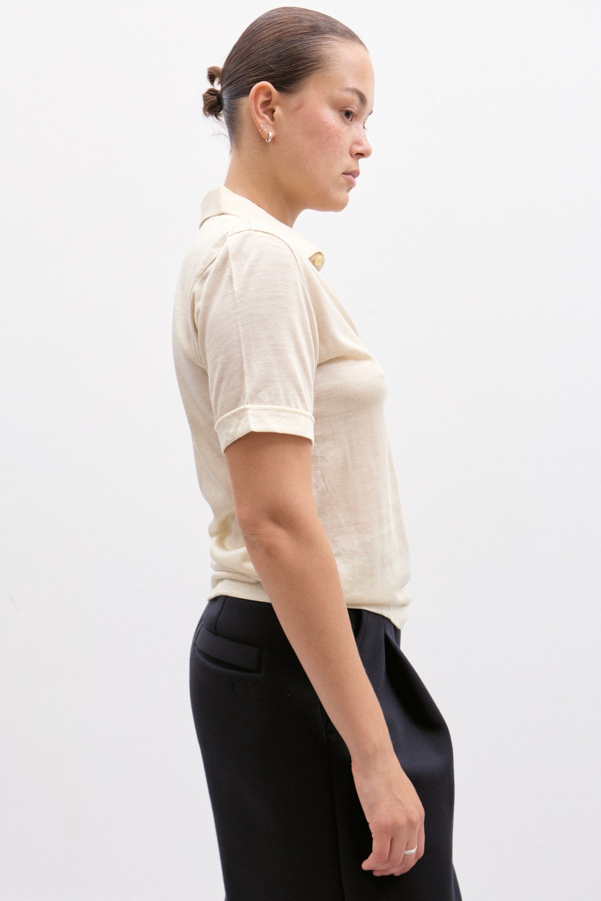 THE CREAM POLO TOP (S/M) - ENSO Vintage