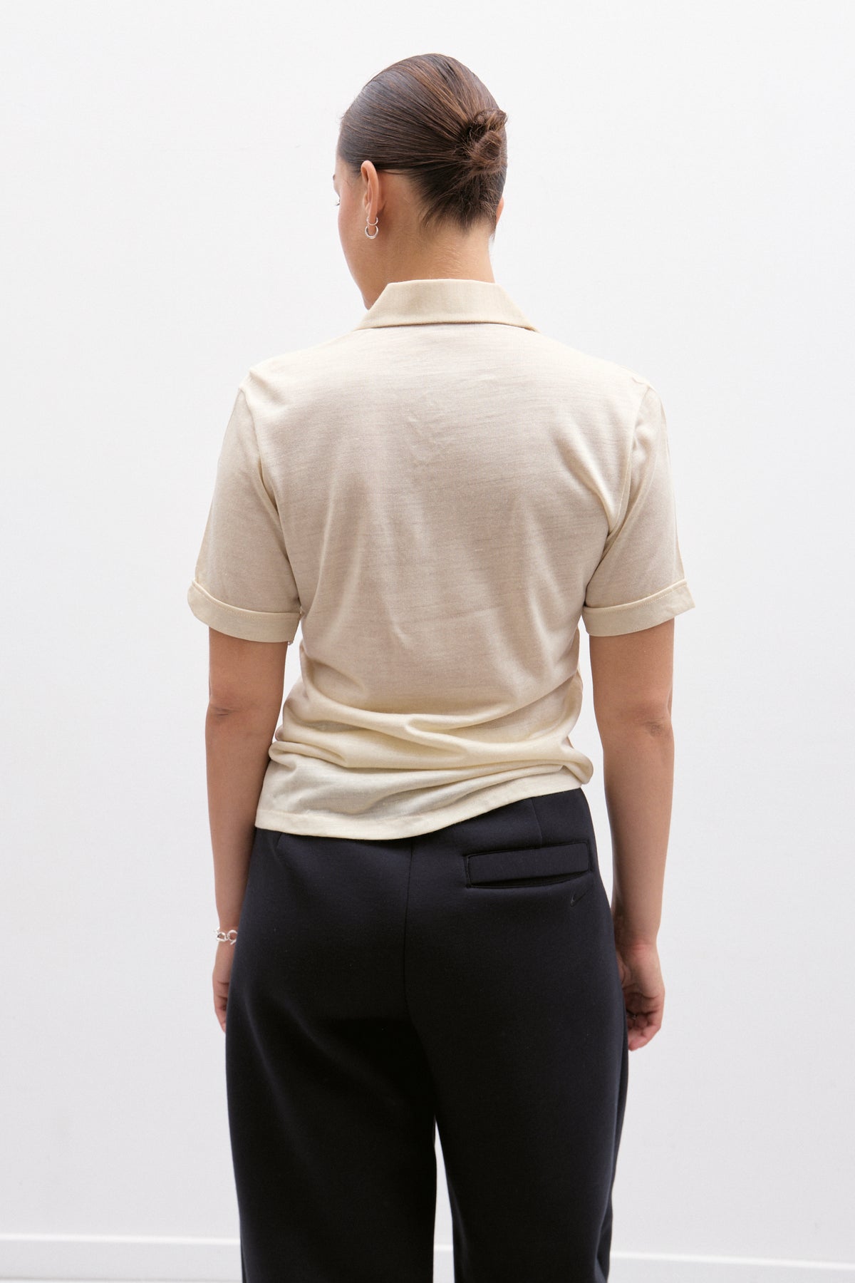 THE CREAM POLO TOP (S/M) - ENSO Vintage