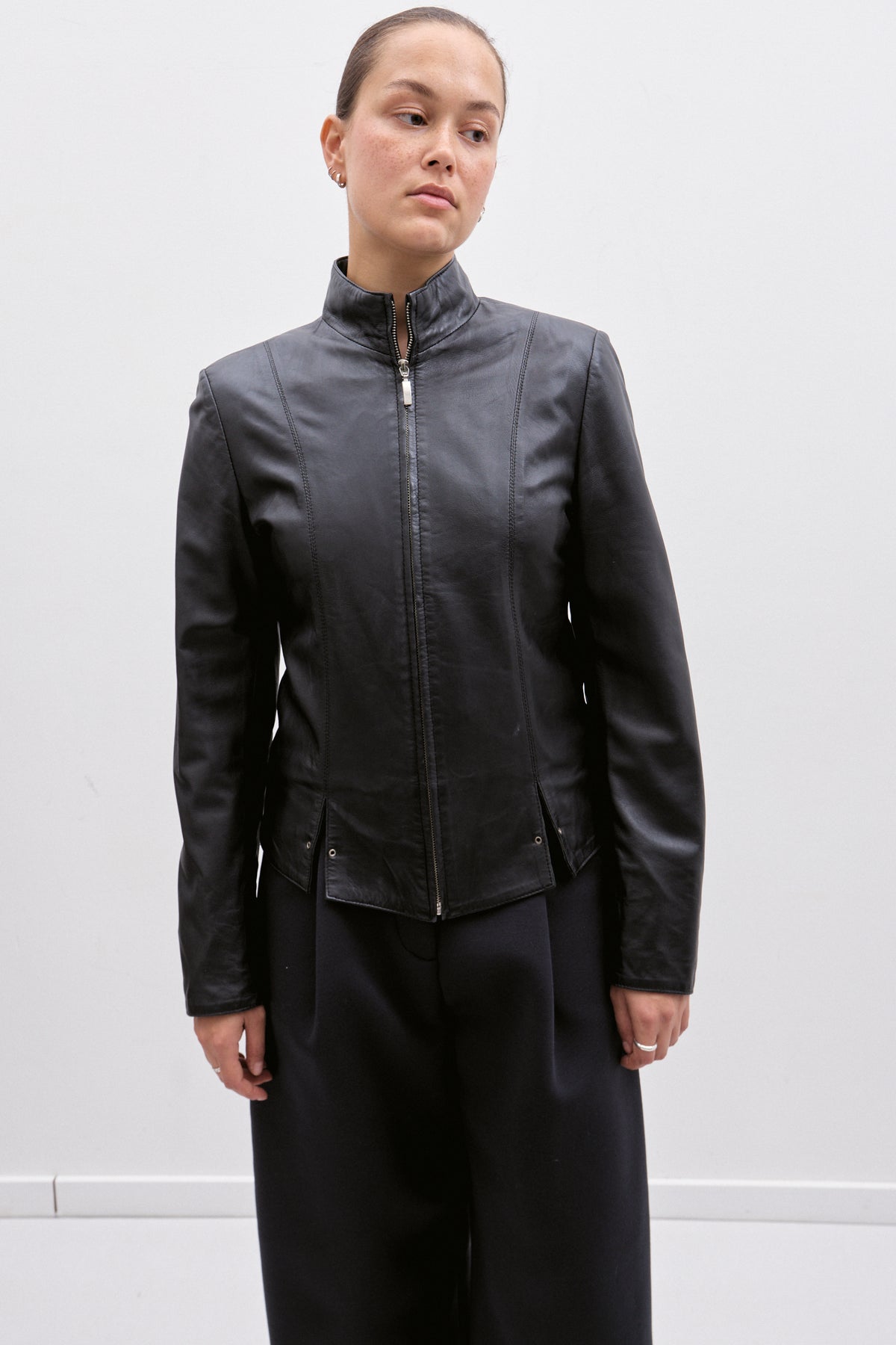 THE LEATHER ZIP JACKET (XS/S) - ENSO Vintage