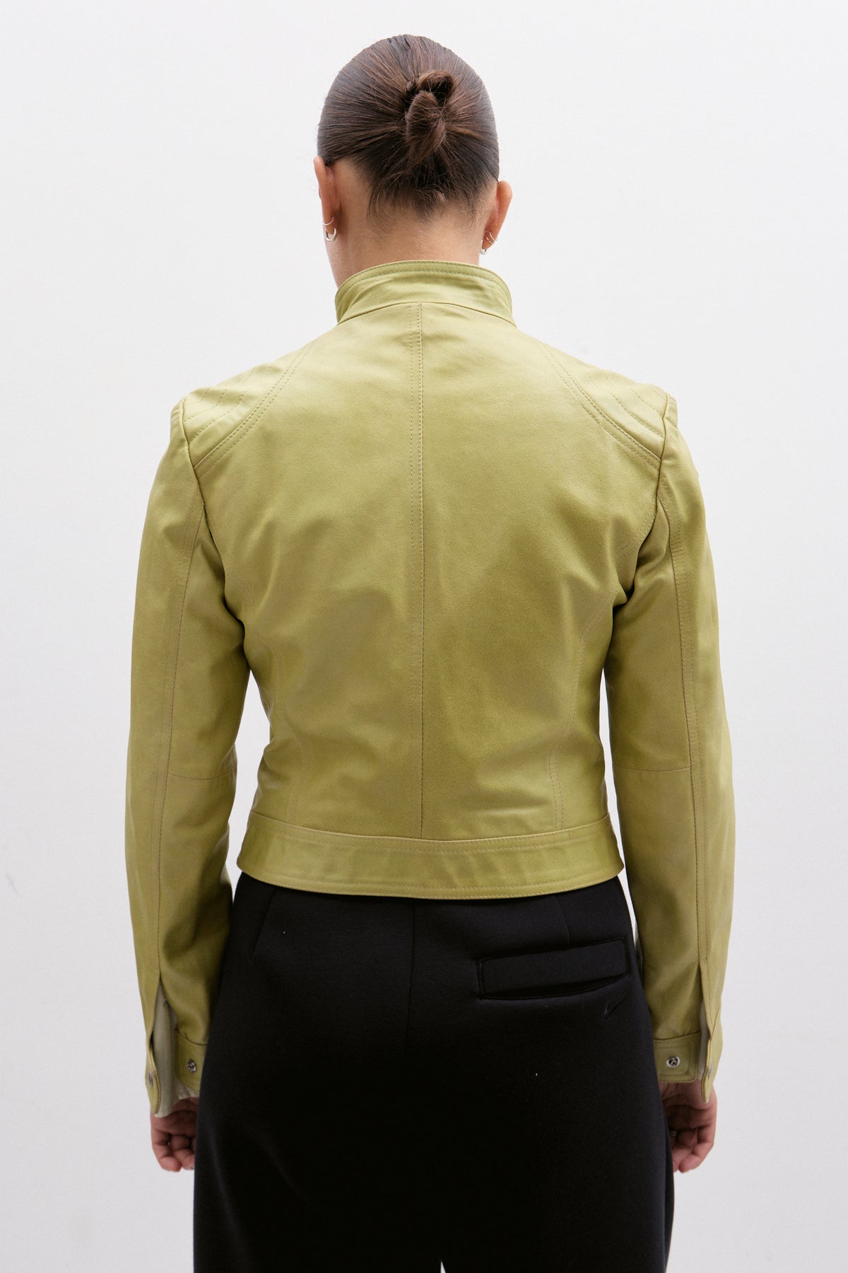 THE PISTACHIO LEATHER JACKET (XS/S) - ENSO Vintage