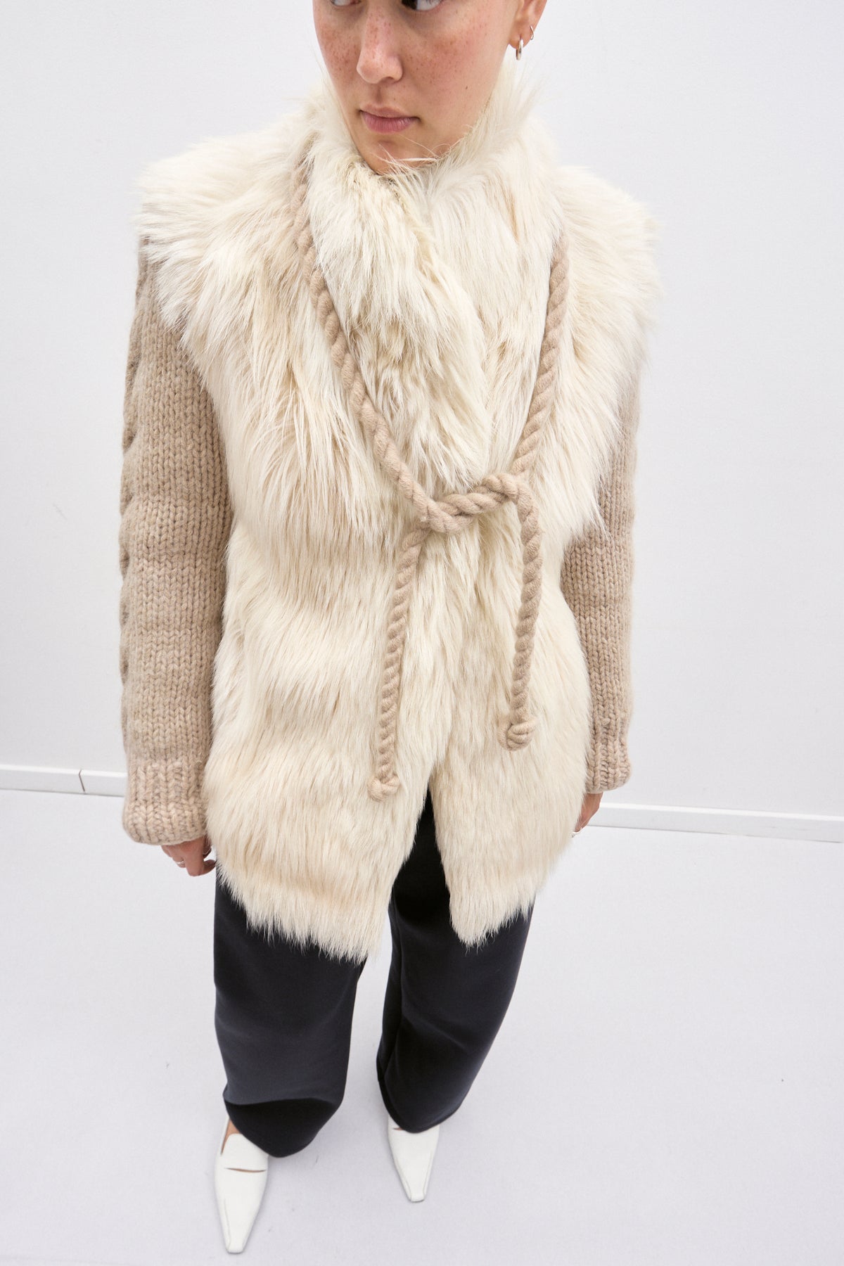 THE CREAM FUR KNIT (S/M) - ENSO Vintage