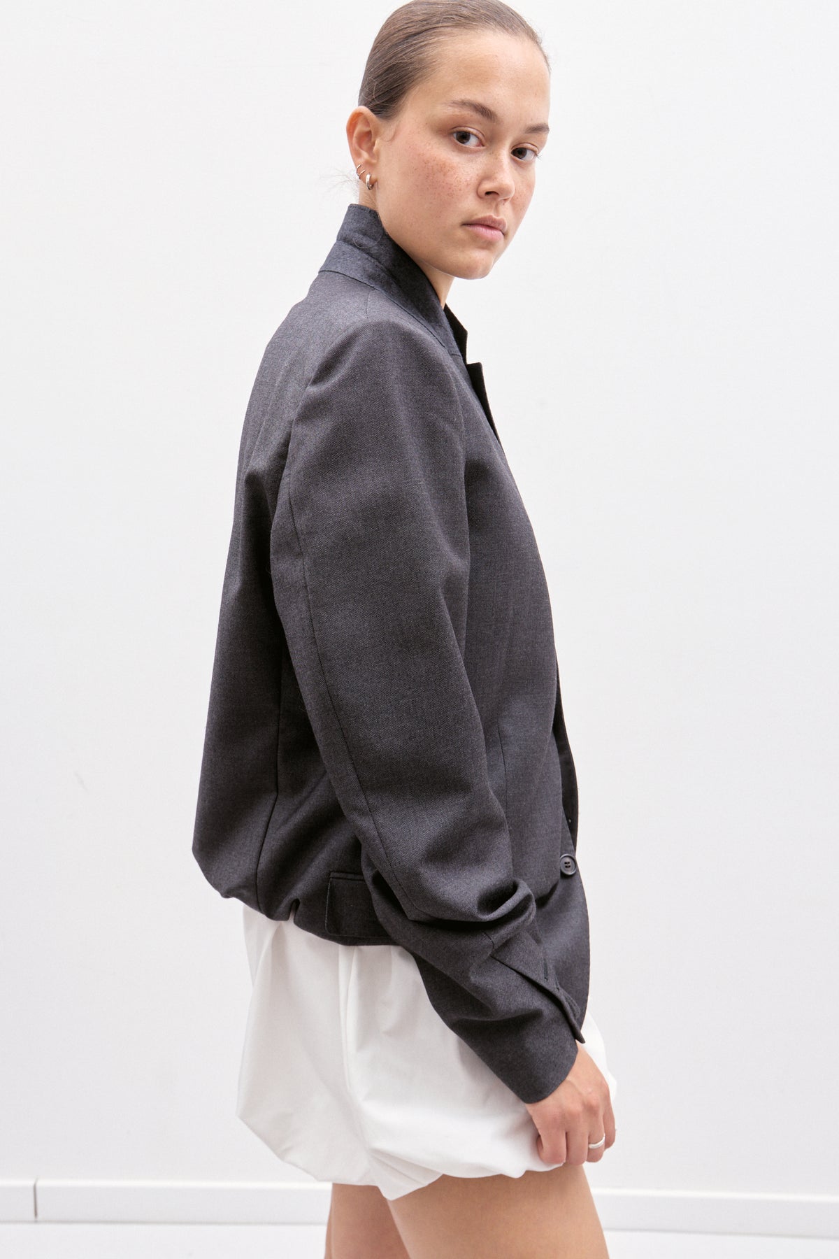 UPCYCLED BOMBER - CHARCOAL (M/L) - ENSO Vintage