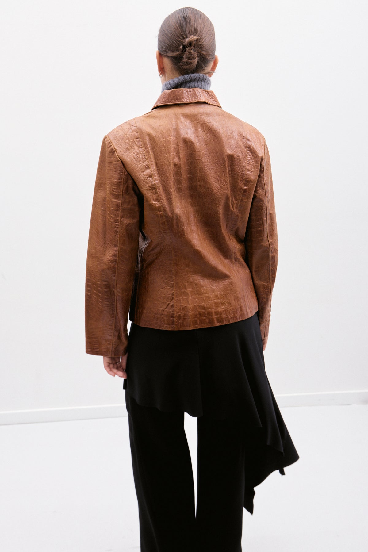 THE CROCO LEATHER JACKET (M/L) - ENSO Vintage