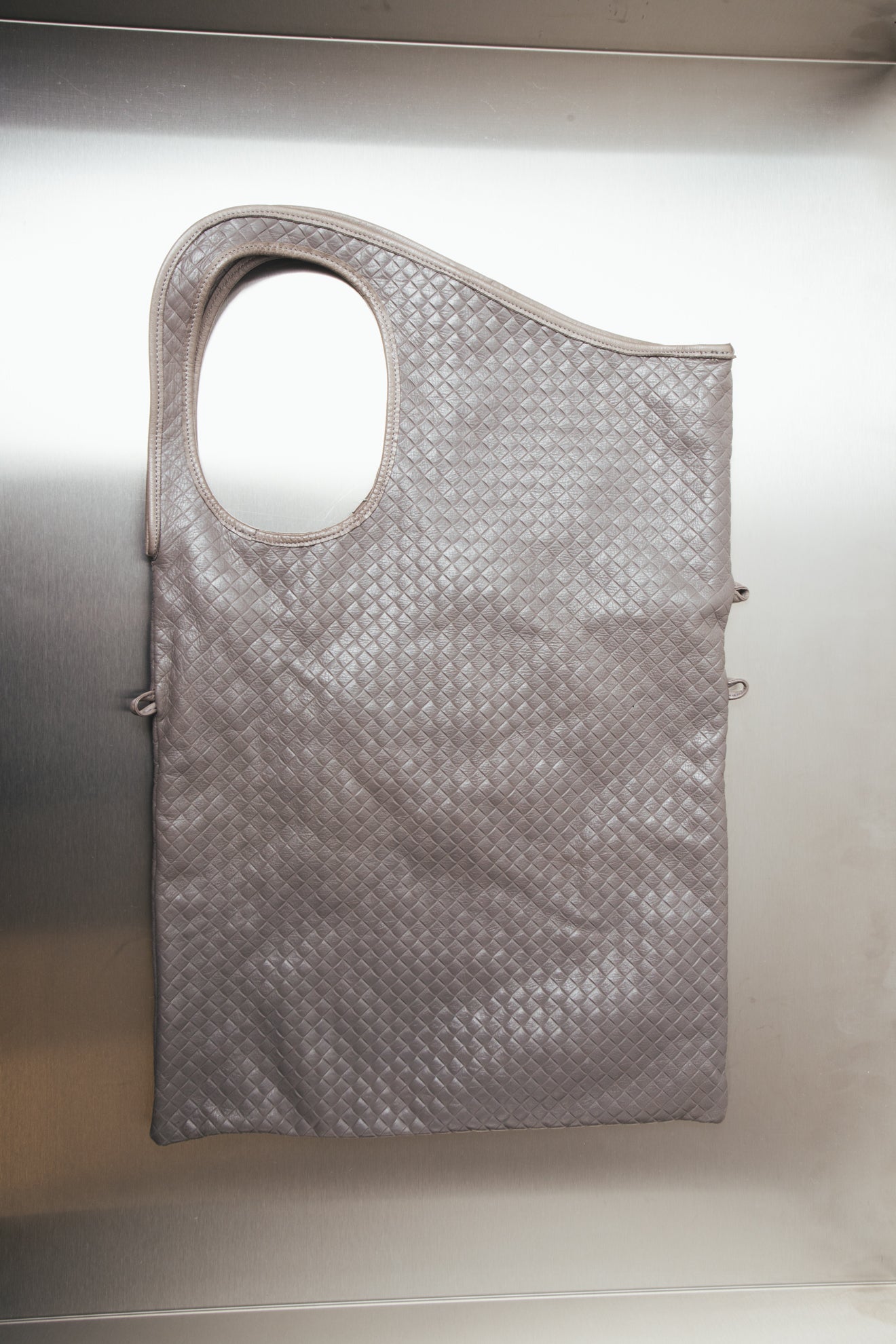 THE GREY WOVEN LEATHER BAG