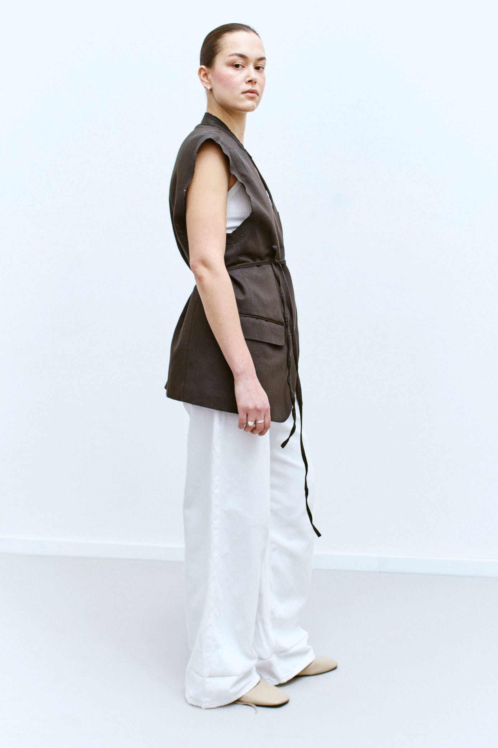 UPCYCLED VEST - BROWN (M/L) - ENSO Vintage