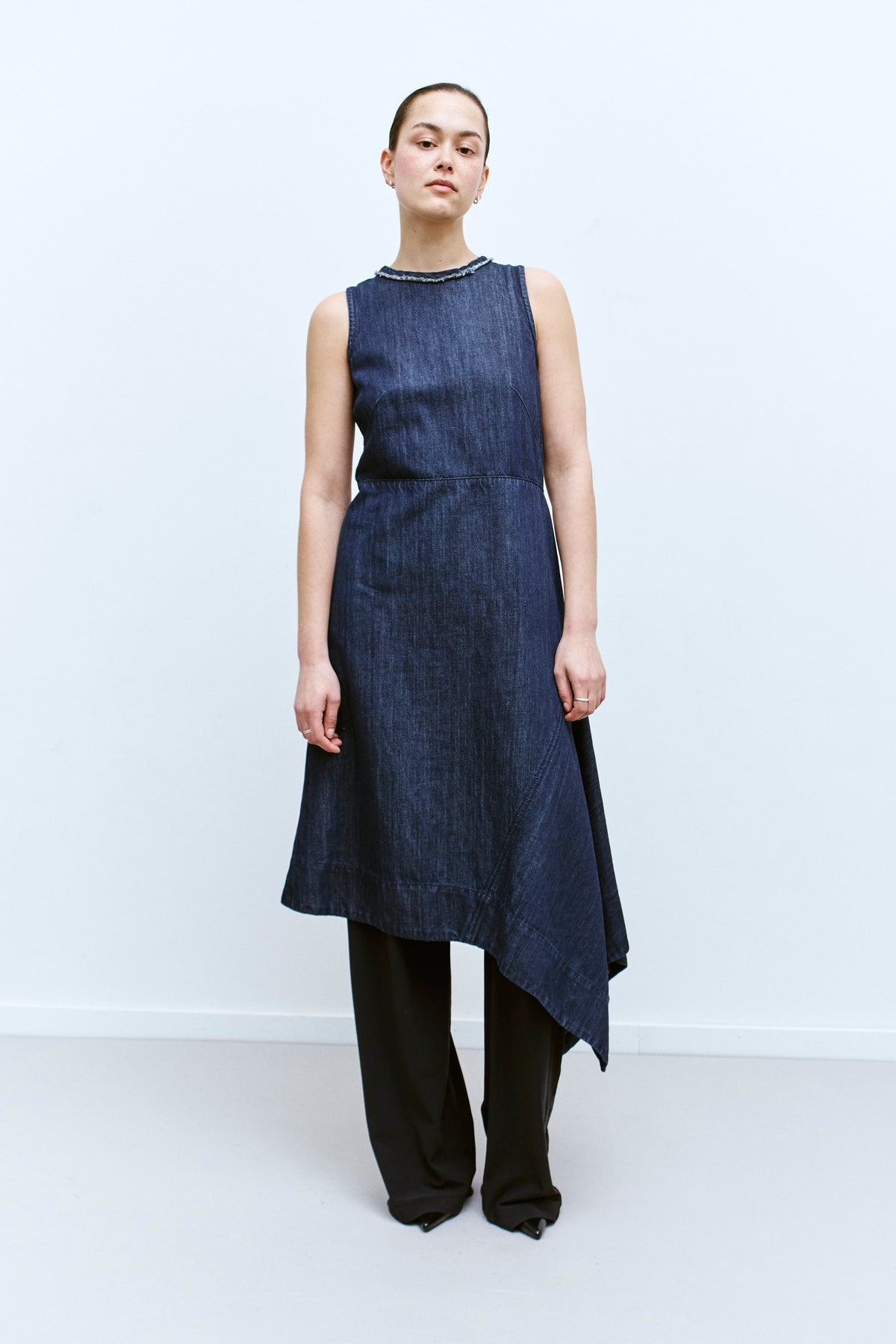 MARNI ASYMMETRIC DENIM DRESS (S/M) - ENSO Vintage MARNI ASYMMETRIC DENIM DRESS (S/M) - ENSO Vintage