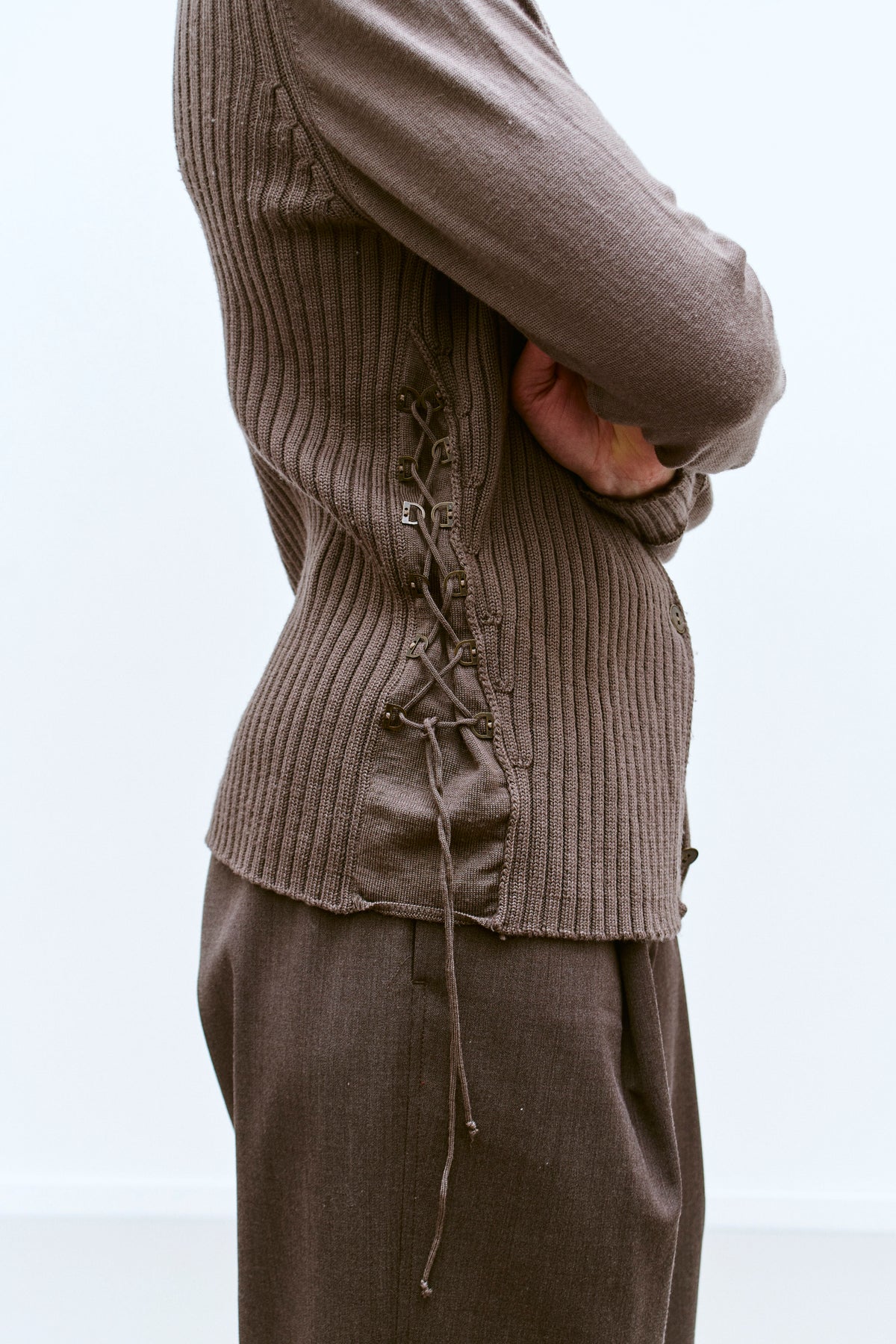 THE LACED MERINO RIB KNIT (S/M) - ENSO Vintage