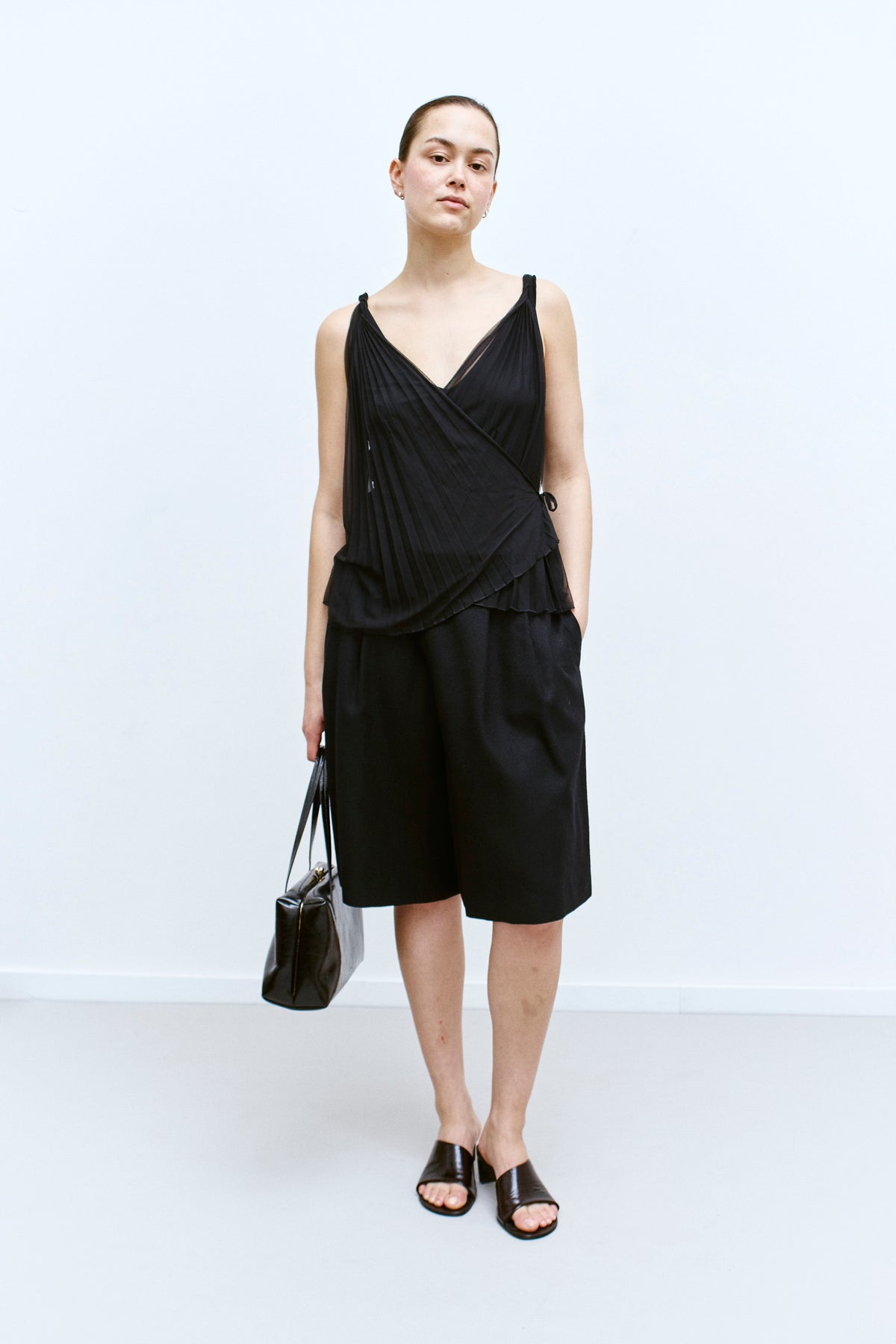 SPORTMAX PLEATED WRAP TOP (M/L) - ENSO Vintage