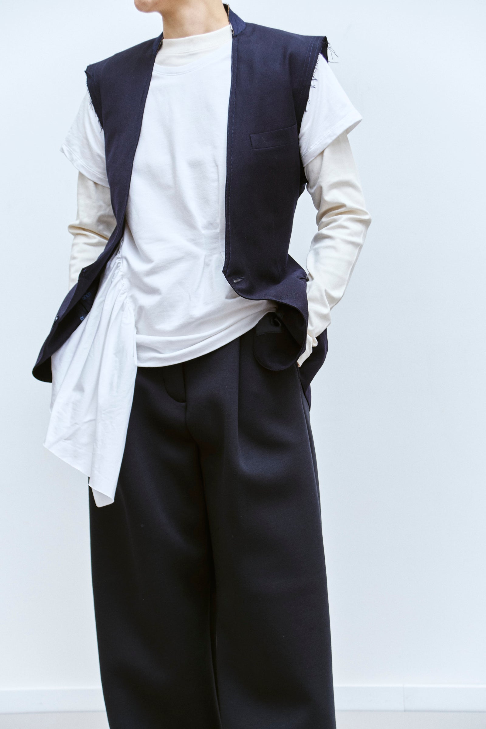 UPCYCLED VEST - NAVY (S/M) - ENSO Vintage