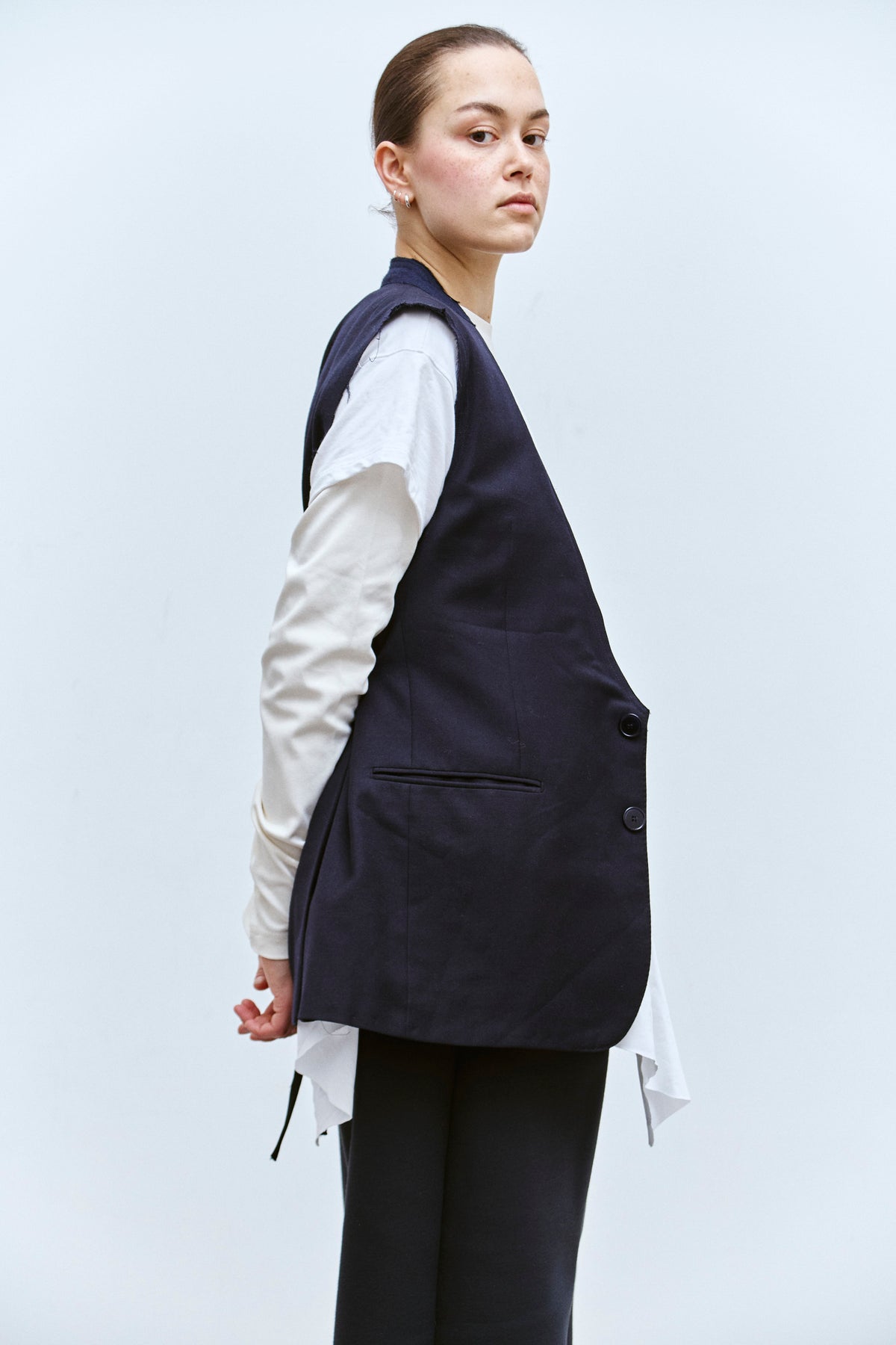UPCYCLED VEST - NAVY (S/M) - ENSO Vintage