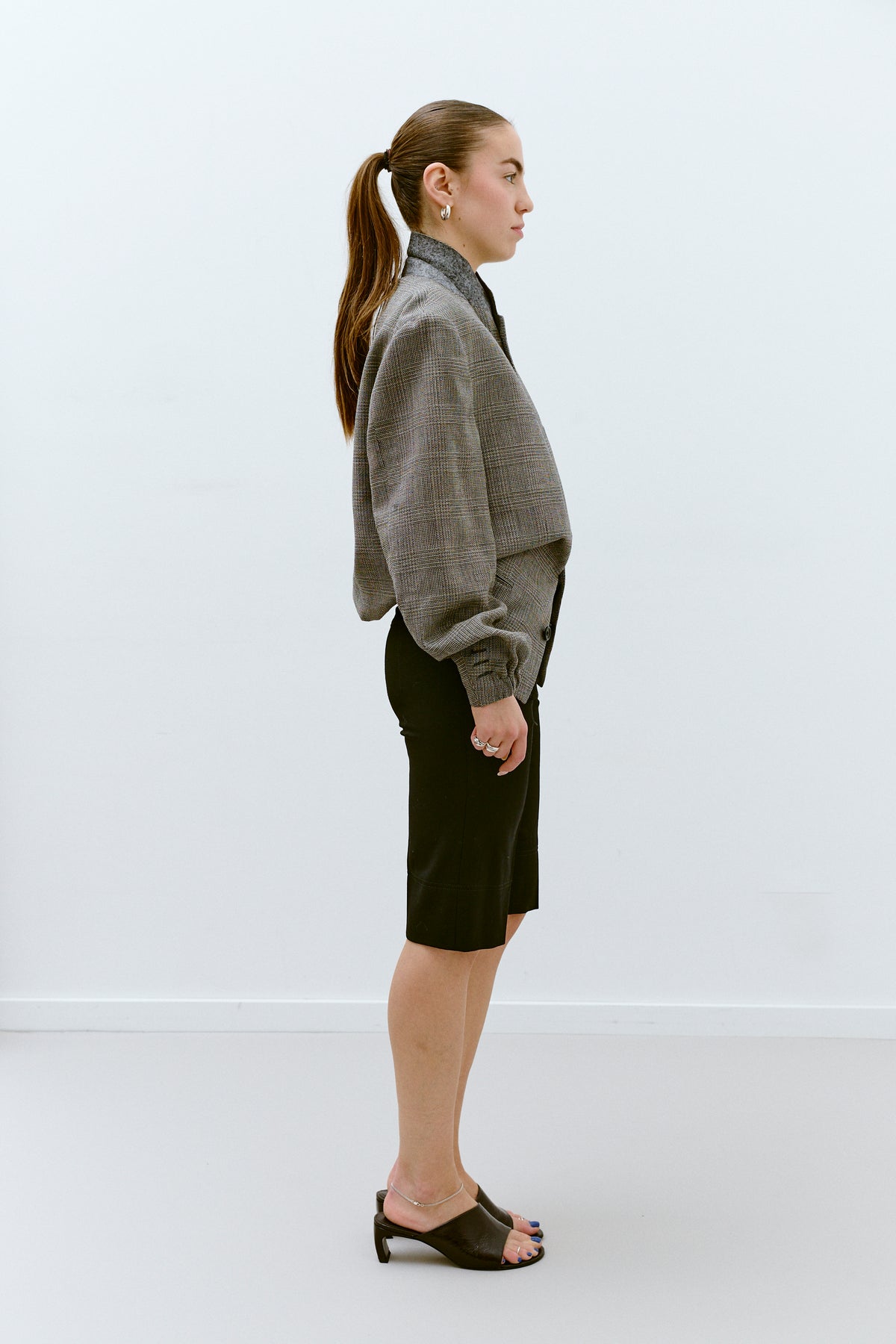 UPCYCLED BOMBER - WOOL CHECKS (S/M) - ENSO Vintage