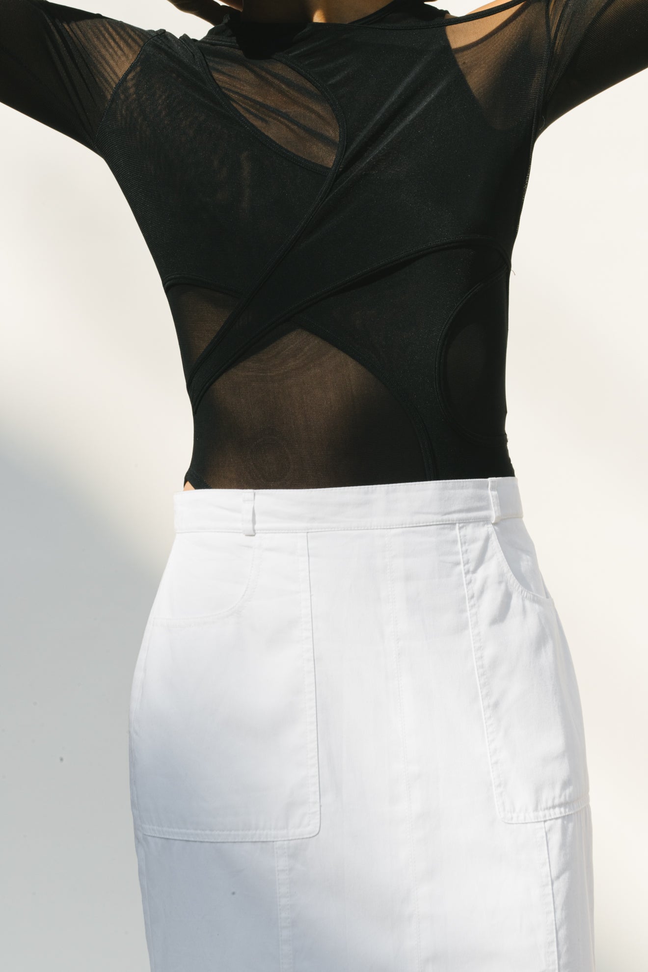 THE ASYMMETRICAL MESH BODYSUIT (S/M)