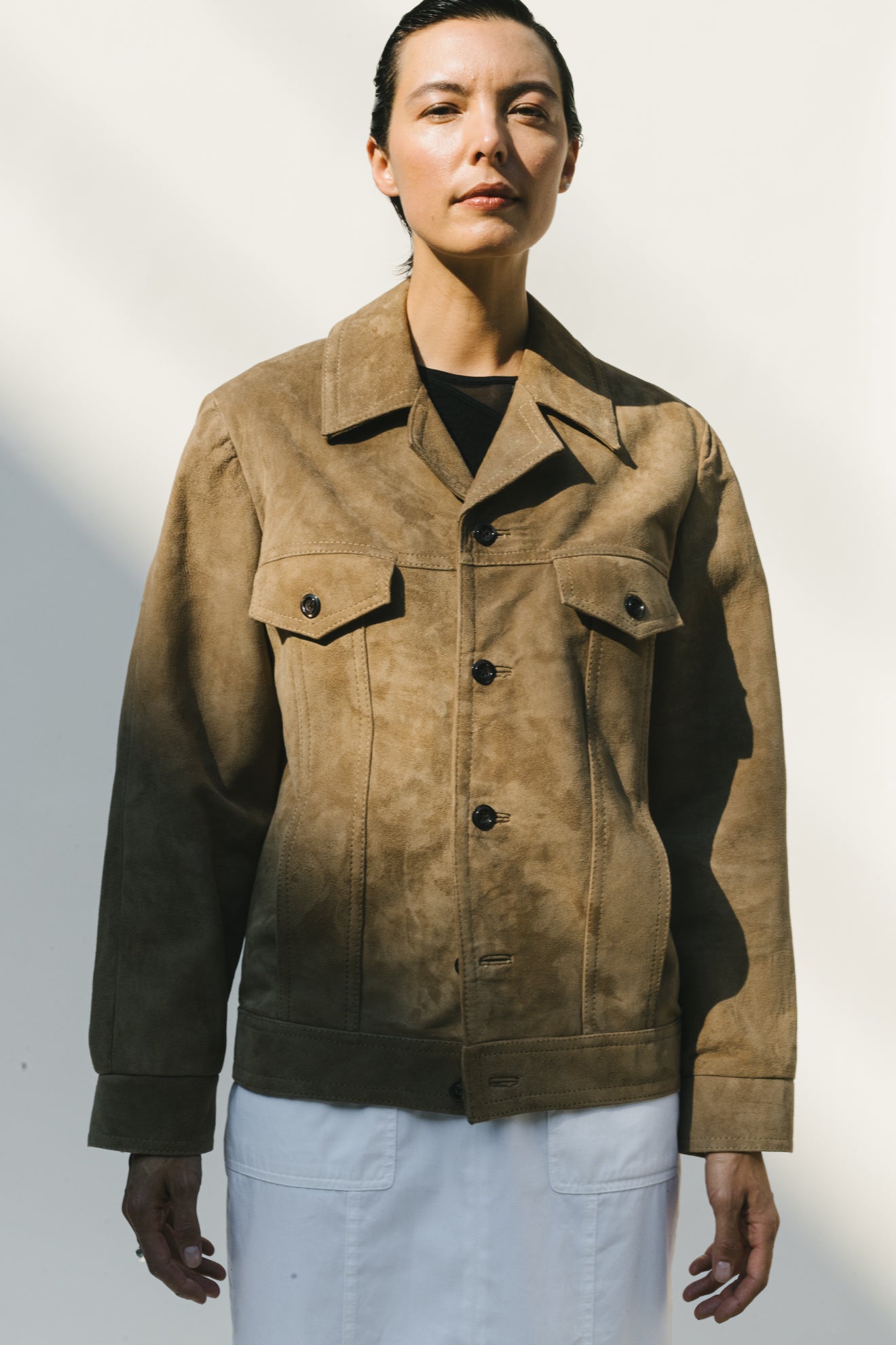 THE BROWN SUEDE JACKET (S/M)