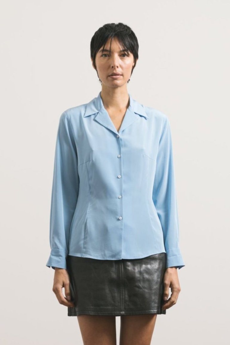 THE BLUE SILK SHIRT (S/M)