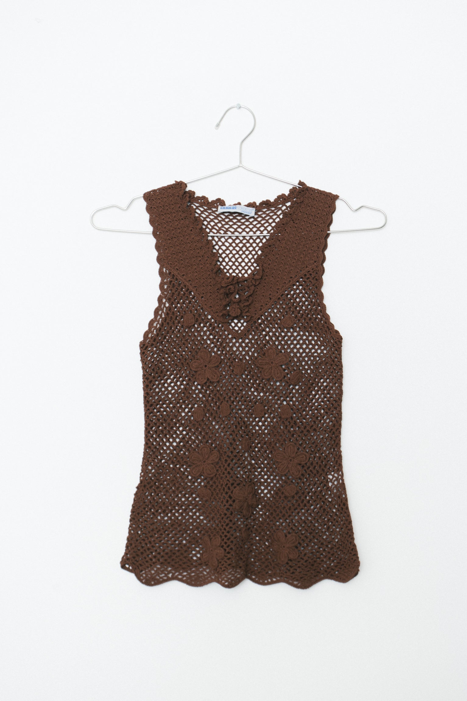 THE KNITTED FLOWER TOP (XS/S)
