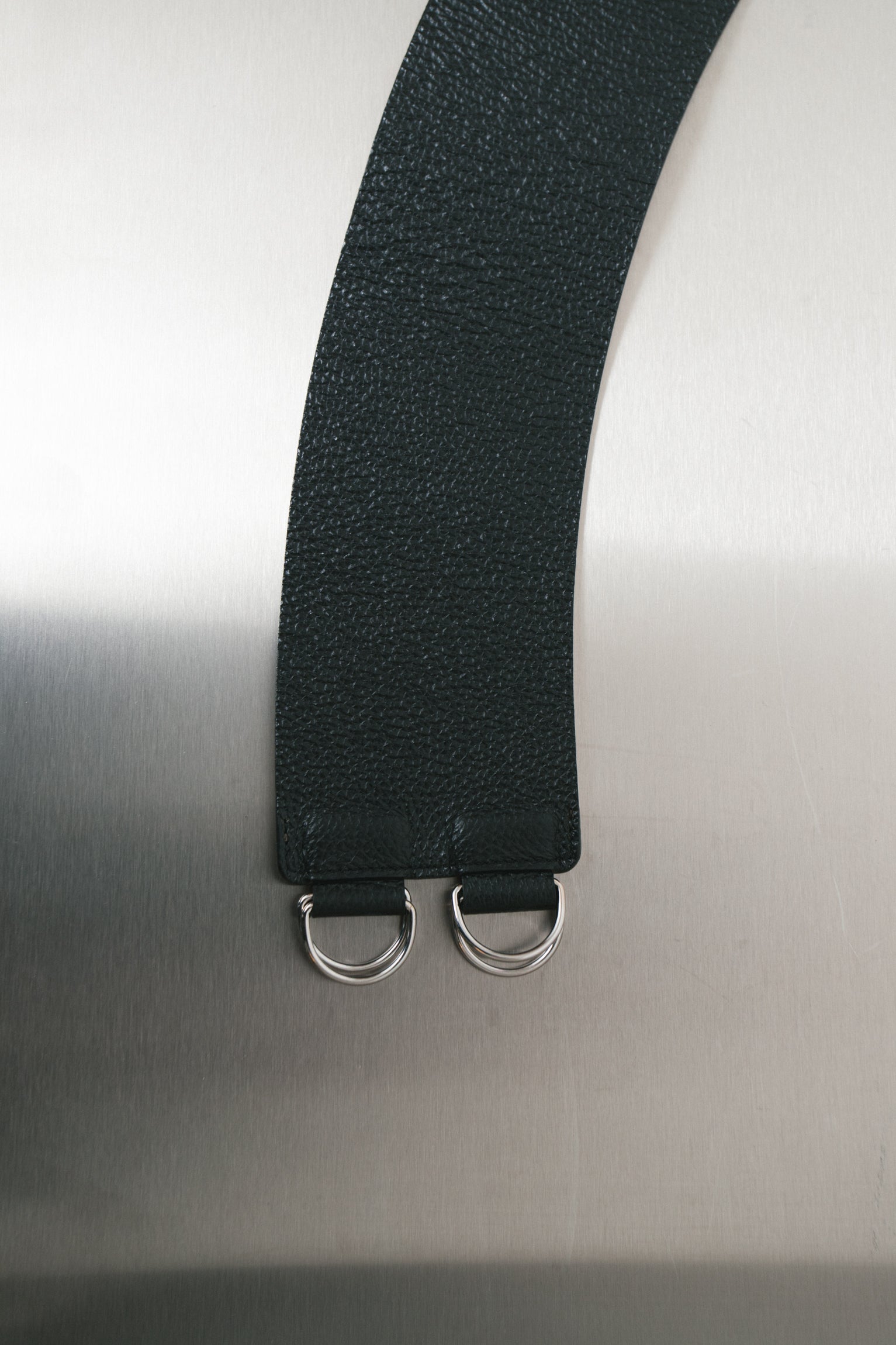SPORTMAX DOUBLE BUCKLE LEATHER BELT (XS/S)